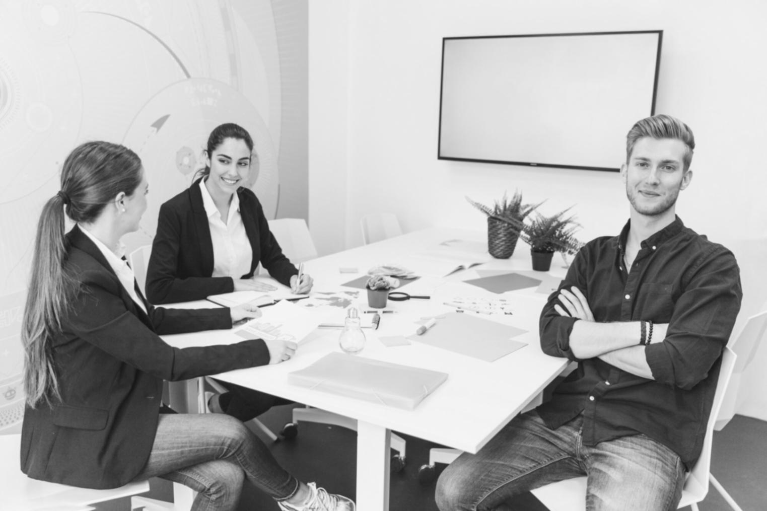 Professionelles Beratungsgespräch in modernem Büro